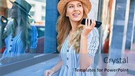  Presentation with wall street - Amazing presentation design having young-beautiful-blonde-woman backdrop and a light blue colored foreground