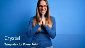  Presentation with forgiveness - PPT theme with young-beautiful-blonde-woman background and a ocean colored foreground