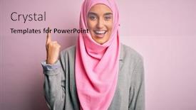  Presentation with business pink - Slide deck enhanced with young-beautiful-brunette-businesswoman-wearing background and a lemonade colored foreground