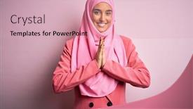  Presentation with business pink - Audience pleasing PPT layouts consisting of young-beautiful-brunette-businesswoman-wearing backdrop and a lemonade colored foreground