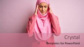  Presentation with business pink - Presentation design having young-beautiful-brunette-businesswoman-wearing background and a coral colored foreground