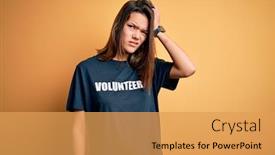  Presentation with question word - Audience pleasing presentation consisting of young-beautiful-brunette-girl-doing backdrop and a yellow colored foreground