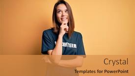  Presentation with question word - Cool new theme with young-beautiful-brunette-girl-doing backdrop and a gold colored foreground