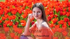  Presentation with beautiful young girl red - Slides with young-beautiful-brunette-girl-posing background and a red colored foreground