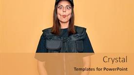  Presentation with police police - Audience pleasing PPT layouts consisting of young-beautiful-brunette-policewoman-wearing backdrop and a yellow colored foreground