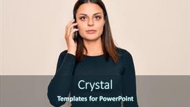  Presentation with attitude - PPT theme consisting of young-beautiful-brunette-woman-having background and a navy blue colored foreground