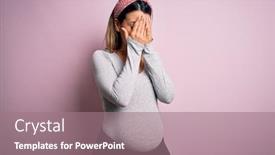  Presentation with pregnant depression - Amazing slides having young-beautiful-brunette-woman-pregnant backdrop and a coral colored foreground