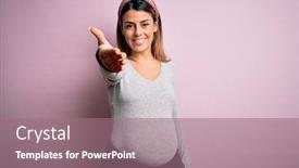  Presentation with business pink - Amazing presentation design having young-beautiful-brunette-woman-pregnant backdrop and a coral colored foreground