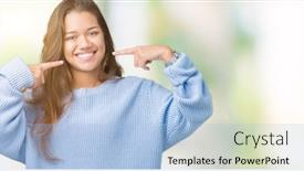  Presentation with winter blue - Amazing presentation design having young-beautiful-brunette-woman-wearing backdrop and a  colored foreground