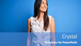  Presentation with natural - Theme consisting of young-beautiful-brunette-woman-wearing background and a teal colored foreground