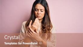  Presentation with arthritis - Cool new slides with young-beautiful-brunette-woman-wearing backdrop and a coral colored foreground
