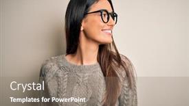  Presentation with natural - PPT layouts with young-beautiful-brunette-woman-wearing background and a gray colored foreground