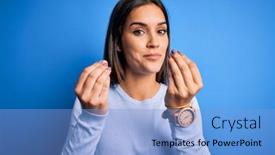  Presentation with salary - Amazing presentation design having young-beautiful-brunette-woman-wearing backdrop and a light blue colored foreground