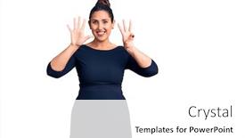  Presentation with puzzle pieces beautiful - PPT theme enhanced with young-beautiful-brunette-woman-wearing background and a white colored foreground