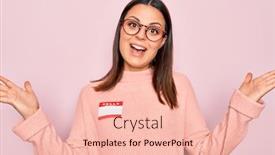  Presentation with winner - PPT theme consisting of young-beautiful-brunette-woman-wearing background and a lemonade colored foreground