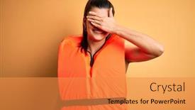  Presentation with safe - Audience pleasing presentation design consisting of young-beautiful-brunette-woman-wearing backdrop and a gold colored foreground