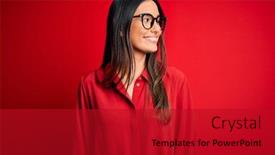  Presentation with natural - Amazing theme having young-beautiful-brunette-woman-wearing backdrop and a crimson colored foreground