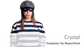  Presentation with woman crying - Slides with young-beautiful-brunette-woman-wearing background and a white colored foreground