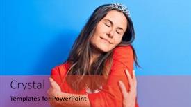  Presentation with self care - Beautiful slides featuring young-beautiful-brunette-woman-wearing backdrop and a red colored foreground