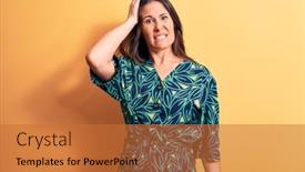  Presentation with floral - Amazing presentation theme having young-beautiful-brunette-woman-wearing backdrop and a red colored foreground