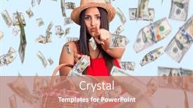  Presentation with picnic - Audience pleasing theme consisting of young-beautiful-brunette-woman-wearing backdrop and a coral colored foreground