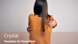  Presentation with self care - Amazing theme having young-beautiful-brunette-woman-wearing backdrop and a coral colored foreground