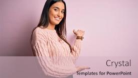  Presentation with natural - Cool new PPT theme with young-beautiful-brunette-woman-wearing backdrop and a lemonade colored foreground