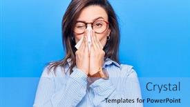  Presentation with glasses - Cool new presentation theme with young-beautiful-businesswoman-wearing-glasses backdrop and a light blue colored foreground