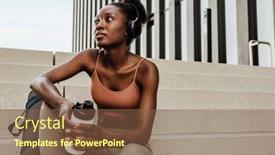  Presentation with calm - Slides with young-beautiful-calm-fit-african background and a tawny brown colored foreground