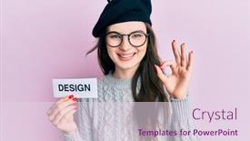  Presentation with girl design - Presentation theme featuring young-beautiful-caucasian-girl-holding background and a lemonade colored foreground