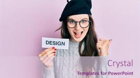  Presentation with girl design - Amazing slides having young-beautiful-caucasian-girl-holding backdrop and a lemonade colored foreground