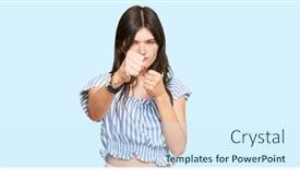  Presentation with violence - Beautiful slide deck featuring young-beautiful-caucasian-girl-wearing backdrop and a sky blue colored foreground