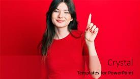  Presentation with beautiful young girl red - Amazing slide set having young-beautiful-caucasian-girl-wearing backdrop and a crimson colored foreground