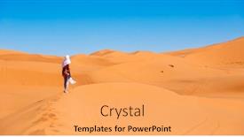  Presentation with sahara - Theme with young-beautiful-caucasian-woman-posing background and a yellow colored foreground