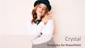  Presentation with self care - Beautiful presentation featuring young-beautiful-caucasian-woman-wearing backdrop and a lemonade colored foreground