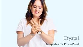  Presentation with inflammation - Colorful PPT theme enhanced with young-beautiful-caucasian-woman-wearing backdrop and a cool aqua colored foreground