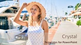  Presentation with nautical - Audience pleasing PPT layouts consisting of young-beautiful-caucasian-woman backdrop and a lemonade colored foreground