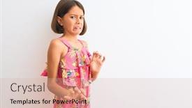  Presentation with young child brain development - Colorful slide set enhanced with disgusted expression displeased and fear backdrop and a lemonade colored foreground