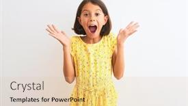  Presentation with winner - Presentation design having child girl wearing yellow floral background and a lemonade colored foreground