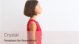  Presentation with beautiful young girl red - Presentation consisting of young beautiful child girl wearing red casual dress standing over isolated white background looking to side relax profile pose with natural face with confident smile background and a lemonade colored foreground