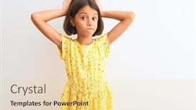  Presentation with young child brain development - PPT layouts enhanced with young-beautiful-child-girl-wearing background and a blonde colored foreground
