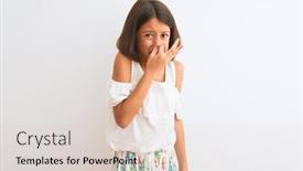  Presentation with bad breath - Slide set featuring young-beautiful-child-girl-wearing background and a lemonade colored foreground