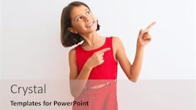  Presentation with beautiful young girl red - PPT theme having young-beautiful-child-girl-wearing background and a lemonade colored foreground