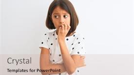  Presentation with child anxiety - Cool new presentation theme with young-beautiful-child-girl-wearing backdrop and a soft green colored foreground