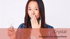  Presentation with inspiration - Presentation theme featuring young-beautiful-chinese-girl-holding background and a coral colored foreground