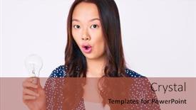  Presentation with inspiration - Colorful PPT layouts enhanced with young-beautiful-chinese-girl-holding backdrop and a red colored foreground