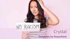  Presentation with racism - PPT layouts having young-beautiful-chinese-girl-holding background and a lemonade colored foreground