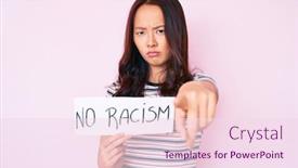  Presentation with chinese chinese - Colorful slide deck enhanced with young-beautiful-chinese-girl-holding backdrop and a pink colored foreground