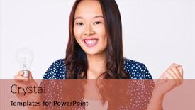  Presentation with chinese - Presentation theme having young-beautiful-chinese-girl-holding background and a red colored foreground