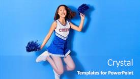  Presentation with chinese chinese - PPT layouts enhanced with young-beautiful-chinese-girl-smiling background and a teal colored foreground